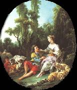 Francois Boucher Are They Thinking About the Grape Spain oil painting artist